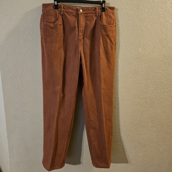 Coldwater Creek Womens Maroon/Rust High Rise Mom Jeans Size 16 - Picture 1 of 11